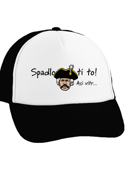 Spadlo ti to šiltovka truckerka Black cap
