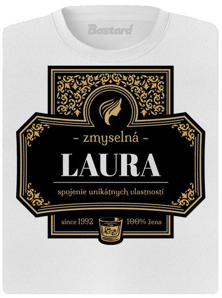 Alkoholová etiketa dámske športové tričko White