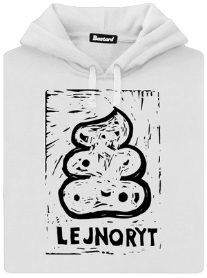 Lejnoryt dámska mikina klokanka White