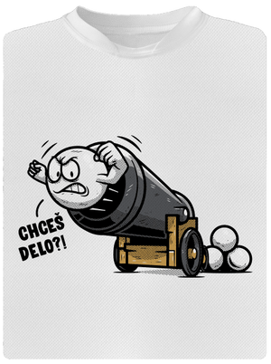 Chceš delo? detské športové tričko White