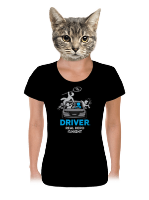 Driver dámske tričko Black