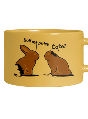 Bolí ma prdel hrnček makronka Yellow Macaron