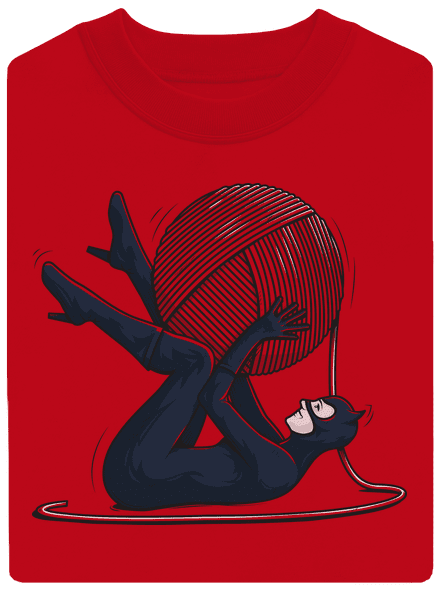 Catwoman unisex mikina bez kapucne Red