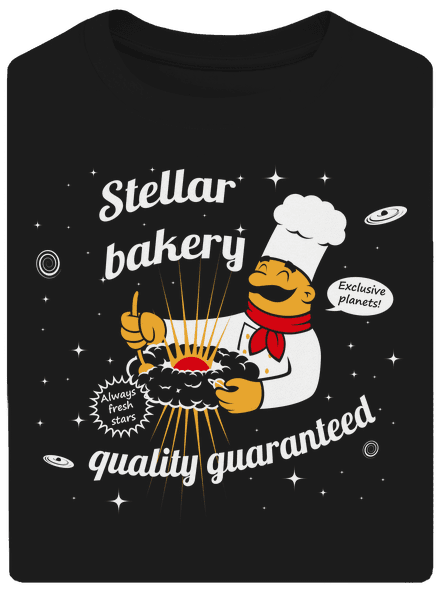 Stellar bakery unisex tričko oversized Black