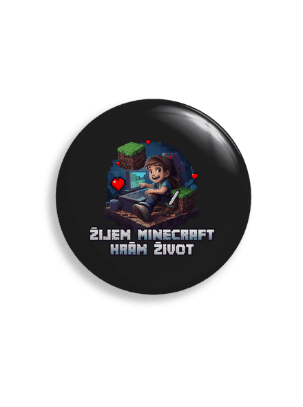 Žijem Minecraft placka 