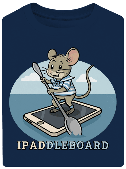 Ipaddleboard unisex tričko oversized Midnight Blue