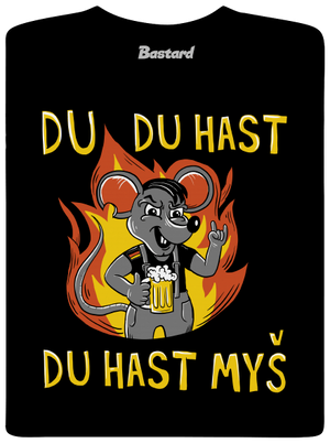 Du hast myš pánske dlhý rukáv Black