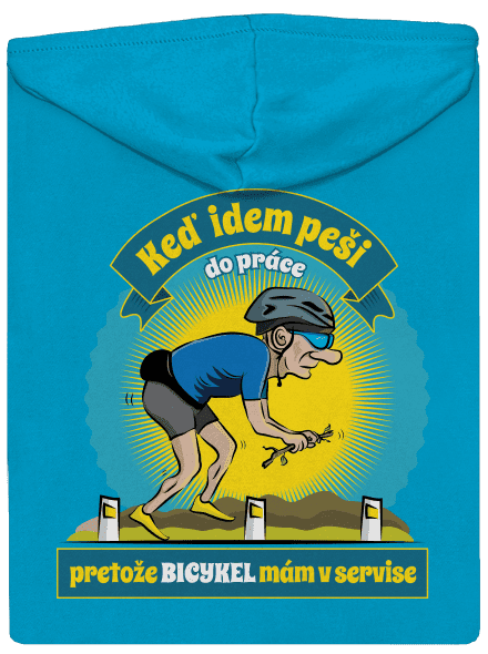 Závislosť na bicykli dámska mikina na zips Blue Atol