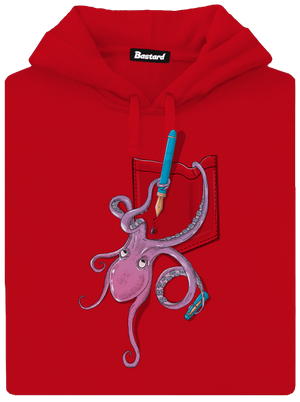 Jednoducho miluje atrament pánska mikina klokanka Red