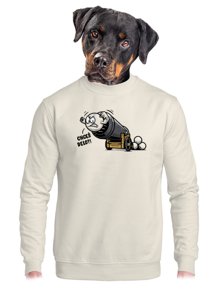 Chceš delo? unisex mikina bez kapucne Off White