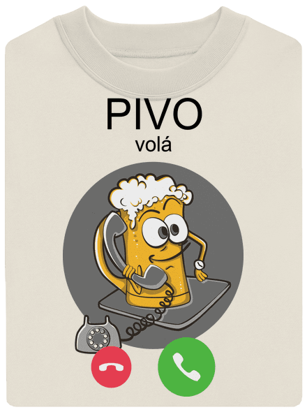 Pívo volá unisex mikina bez kapucne Off White