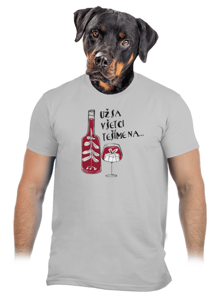 Vianoce vo víne pánske tričko Pacific Grey