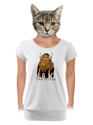 Jak dámske tričko s lemom White