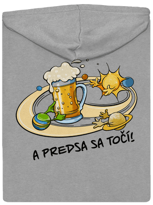 A predsa sa točí! pánska mikina na zips Light Melange