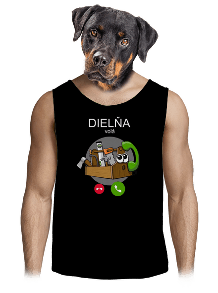 Dielňa volá pánske tielko Black