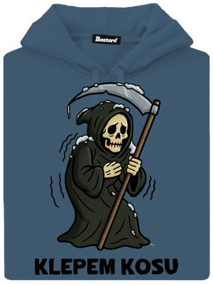 Klepem kosu dámska mikina klokanka Denim