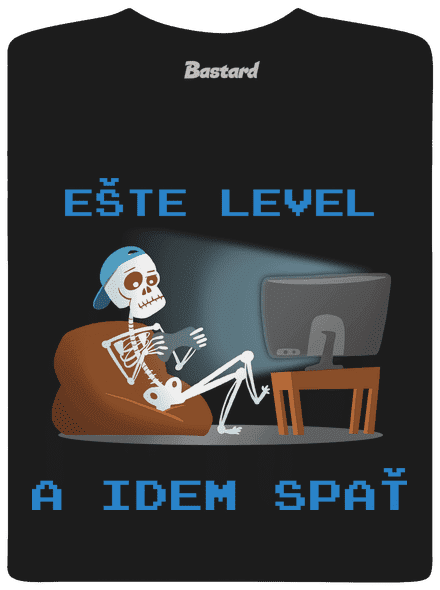 Ešte level pánske tričko Black