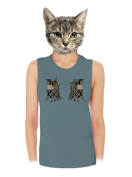 Poľovník a kazateľnica dámske tielko voľné Heather Deep Teal