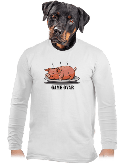 Game ovar pánske dlhý rukáv White