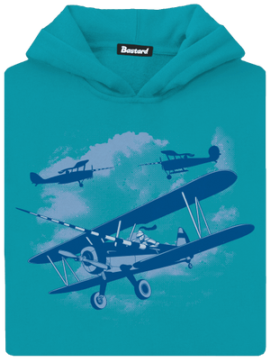 Rytieri nebies detská mikina klokanka Hawaiian Blue