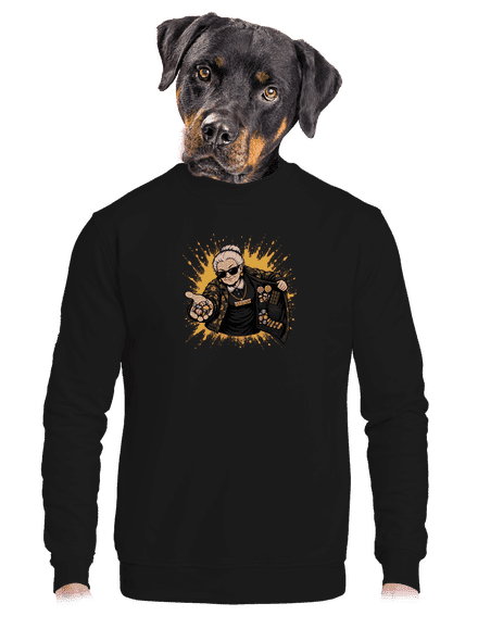 Babiboss unisex mikina bez kapucne Black