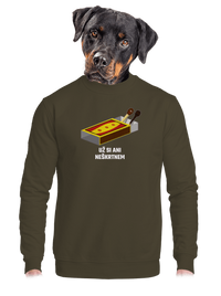 unisex mikina bez kapucne