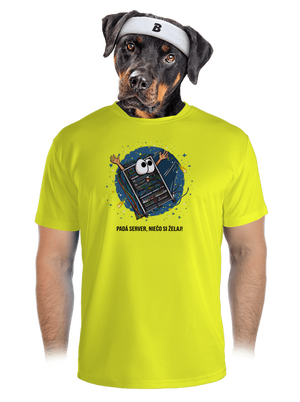 Padá server pánske športové tričko Neon Yellow