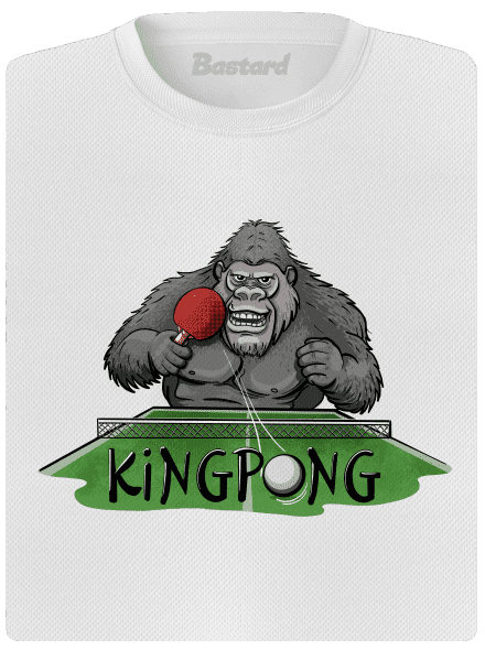 King pong dámske športové tričko White