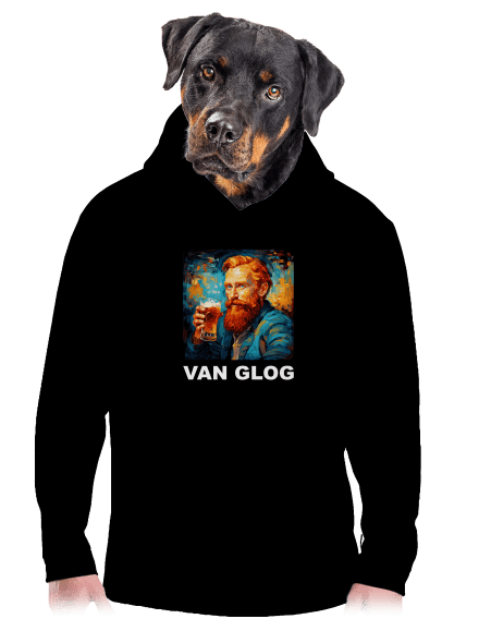 Van Glog pánska mikina klokanka Black