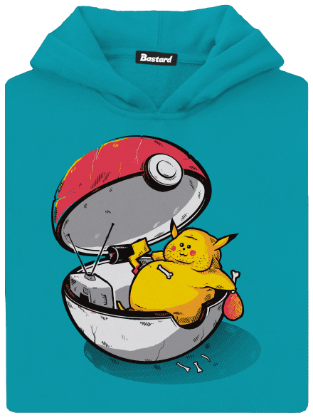 Koniec pokémona detská mikina klokanka Hawaiian Blue