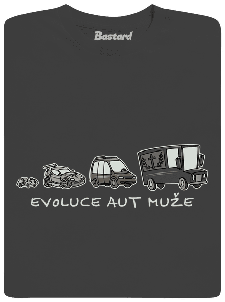 Evolúcia áut muža pánske dlhý rukáv Dark Grey