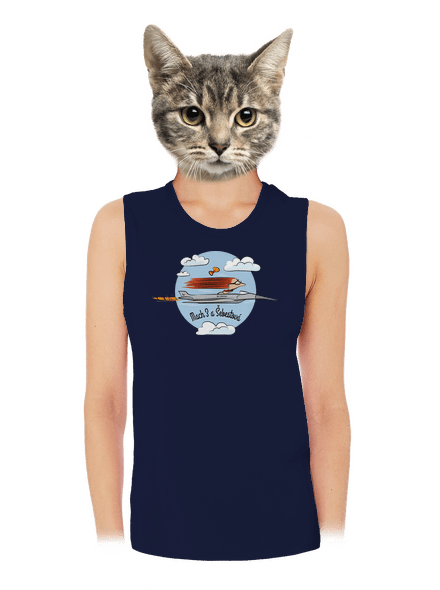 Mach 3 dámske tielko voľné Navy