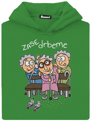 Zase drbeme detská mikina klokanka Kelly Green AWD