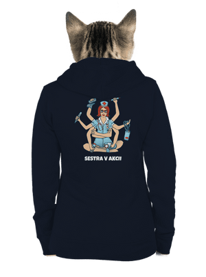 Sestra v akcii dámska mikina na zips Navy Mal