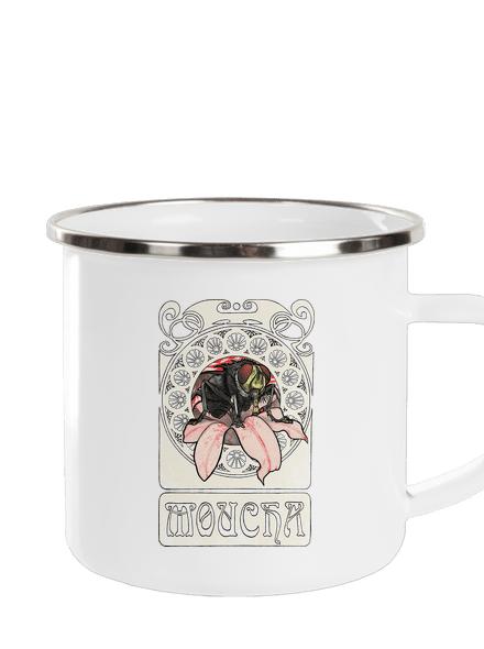 Mucha plecháčik White