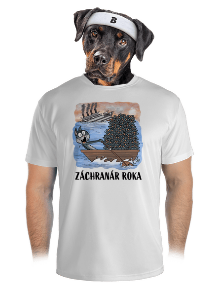 Záchranár roka pánske športové tričko White