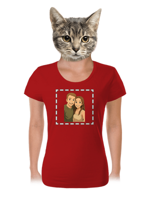 Ghibli efekt z vlastnej fotky dámske tričko Red Mal