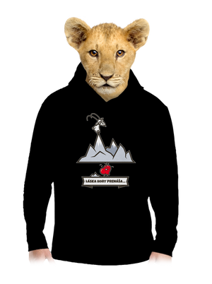 Láska hory prenáša detská mikina klokanka Black