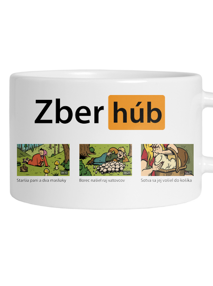Zber húb hrnček makronka White