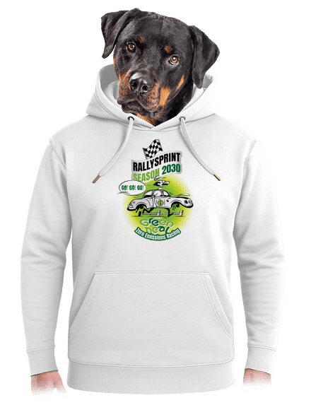 Rallysprint 2030 unisex mikina premium Snowwhite
