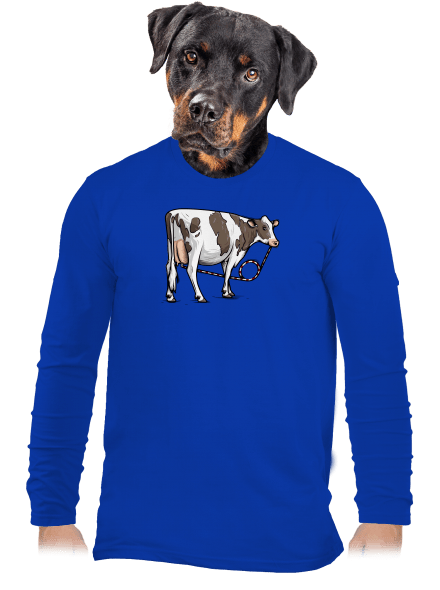 Cow drink pánske dlhý rukáv Royal Blue