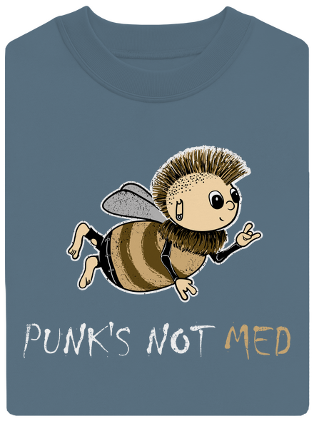 Punks Not Med unisex mikina bez kapucne Nordic Blue