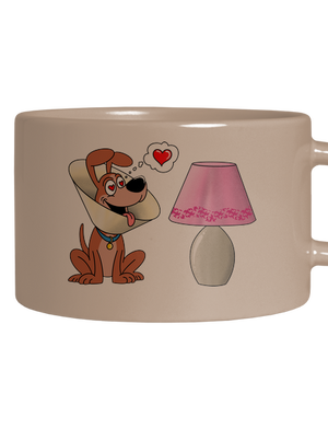 Zamilovaný pes hrnček makronka Brown Macaron