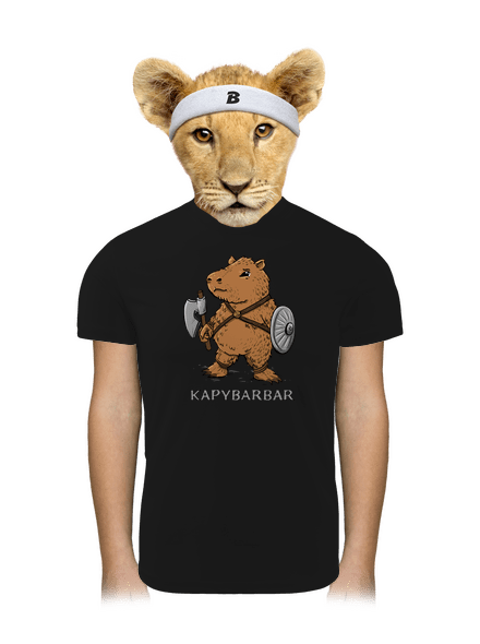 Kapybarbar detské športové tričko Black