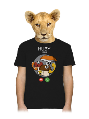 Huby volajú detské tričko Black