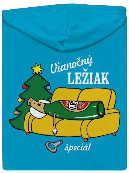 Vianočný ležiak dámska mikina na zips Blue Atol