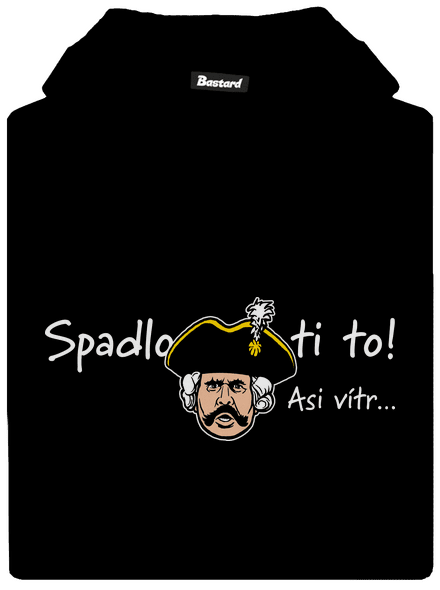 Spadlo ti to detská mikina klokanka Black