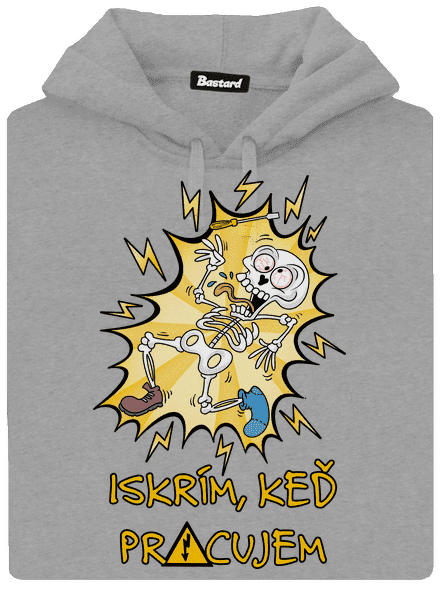 Iskrím pánska mikina klokanka Light Melange