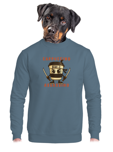 Cappuccino Assasino – Italian Brainrot unisex mikina bez kapucne Nordic Blue