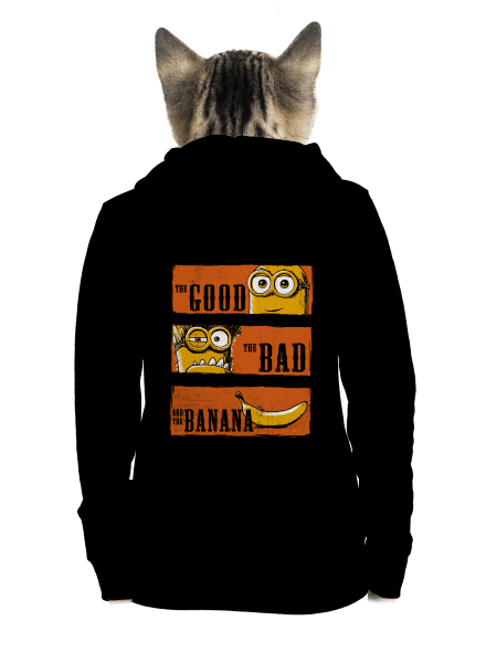 Hodný zlý a banán dámska mikina na zips Black